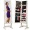 Best Choice Products Jewelry Armoire Cabinet, Full Length Mirror w/ Velvet Storage Interior, Lock